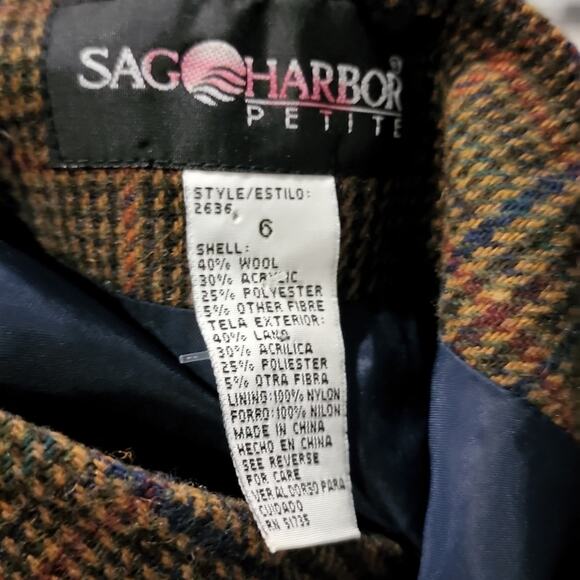 Vintage Glen Plaid Wool Blend Jumper Dress | Dark Academia Fall Layering 6P - Picture 8 of 8